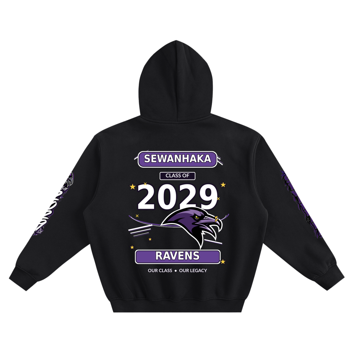 Sewanhaka Class Of 2029 Fleeced Boxy Hoodie