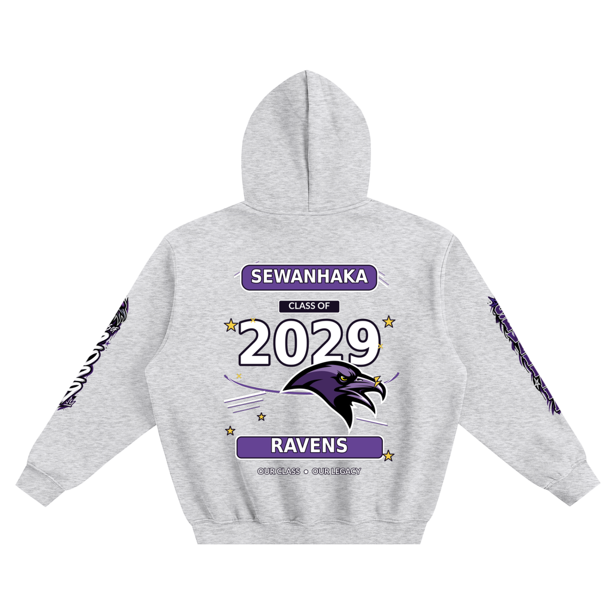 Sewanhaka Class Of 2029 Fleeced Boxy Hoodie